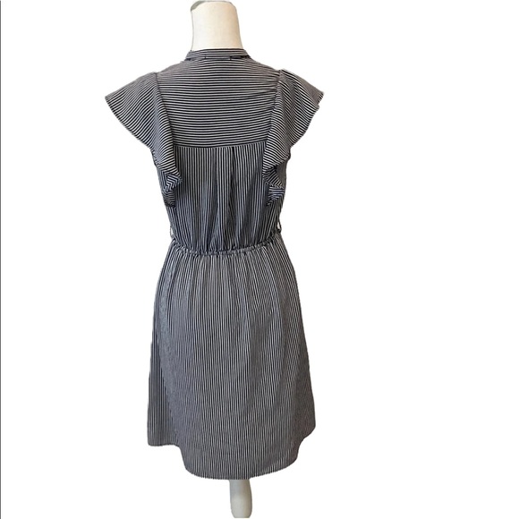 VTG 1950s-60s Seersucker Style Dress by Monteau of Los Angeles Blue & White S - Picture 5 of 13